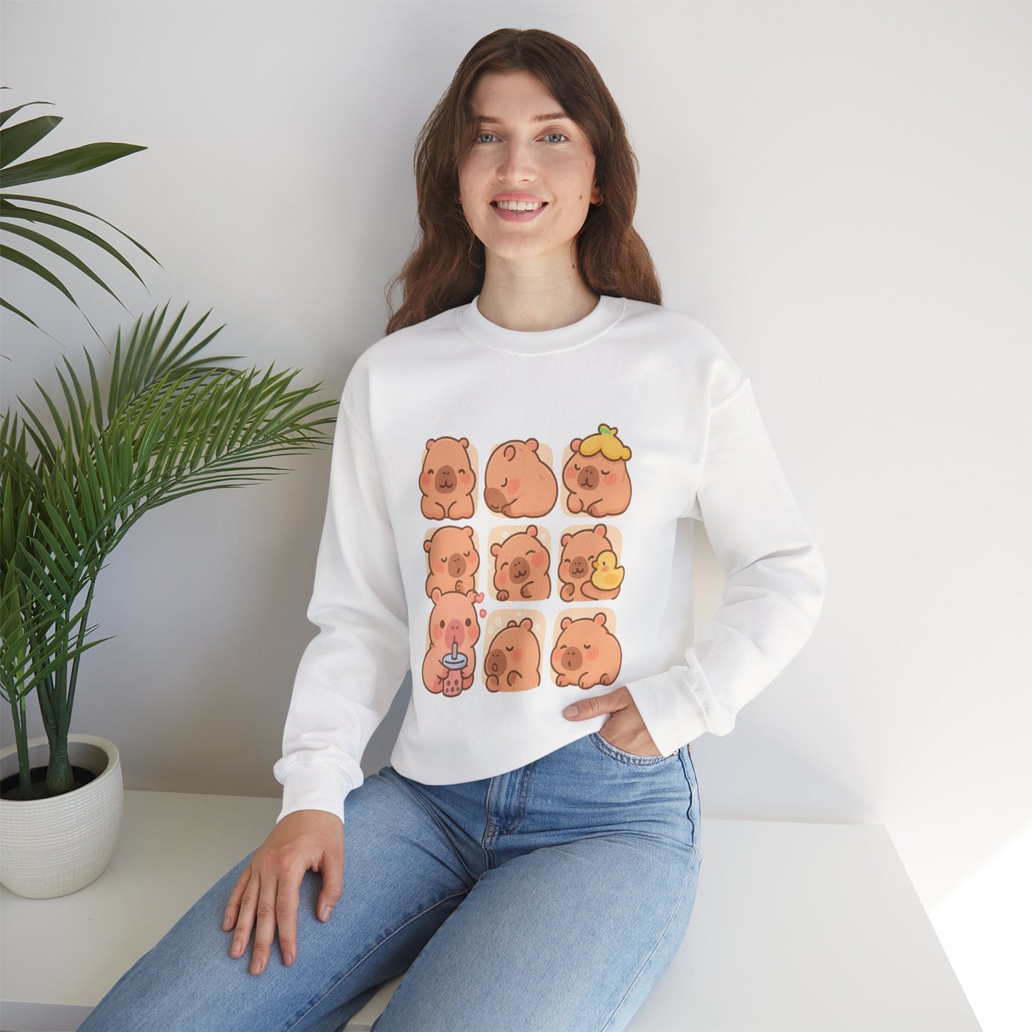 Capybara Crewneck – Fun & Comfy Unisex Animal Sweatshirt
